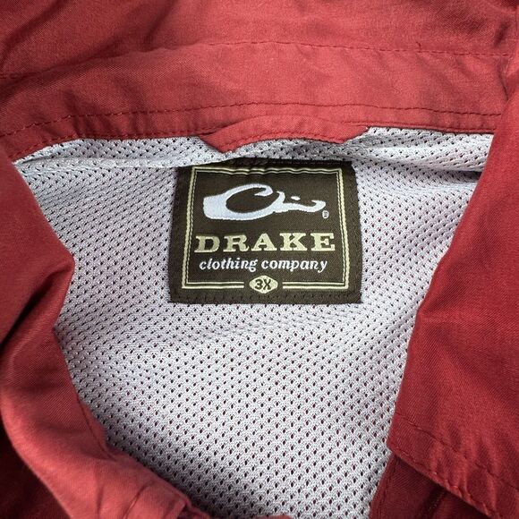 Drake Waterfowl Arkansas Button-Up Shirt Mens 3XL Razorbacks Vented Pockets - Picture 8 of 11